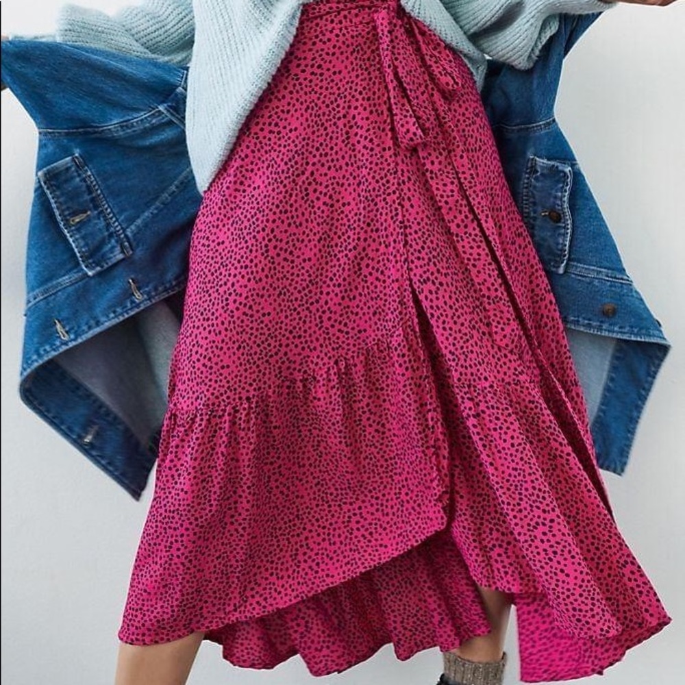 BEACHGOLD ORIANA WRAP MIDI SKIRT